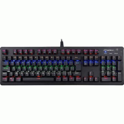 Teclado Gamer Fortrek Mecânico K5 RGB Outemu Blue Preto